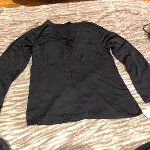 Brand New Black Silk Pullover  Blouse